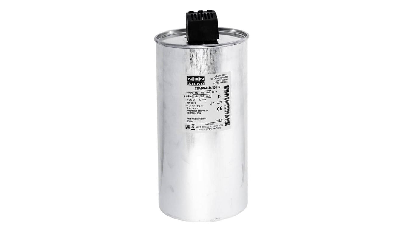ZEZ-Silko Kondensator 40kvar 440V Cn=3x219,22µF In=3x52,55A