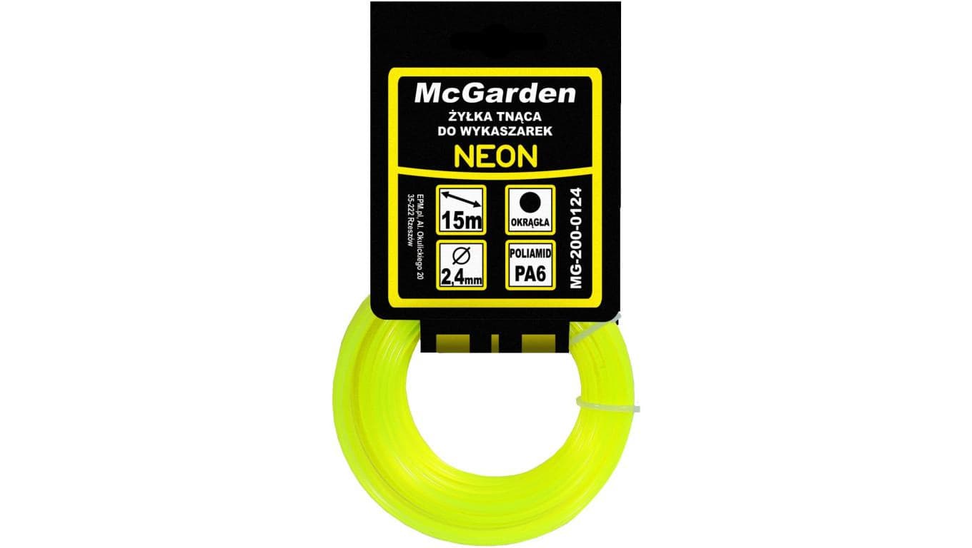 ŻYŁKA DO WYKASZARKI OKRĄGŁA NEON 2,0MM 15M