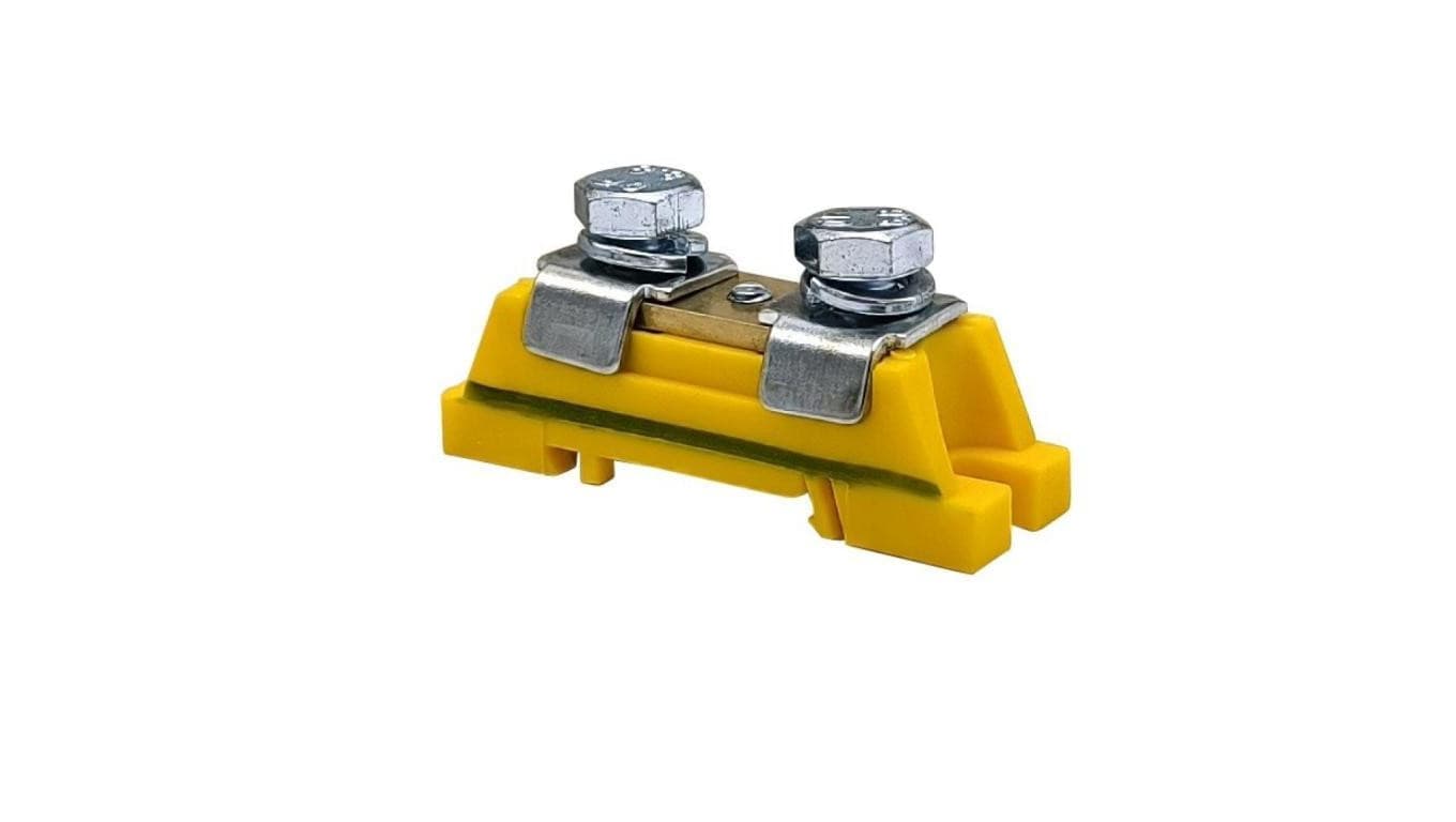 Zacisk ochronny 1x35A - Żółto-zielony