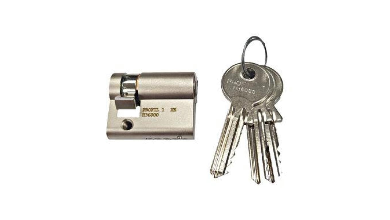 Zamek półcylindryczny H-36000 z 3 kluczami