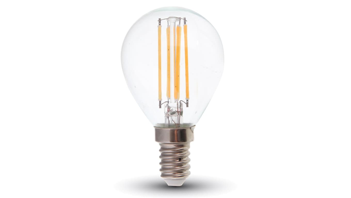 Żarówka Dekoracyjna LED FILAMENT VT-1996 4W E14 P45 6400K 400lm A+ 300st. 4426