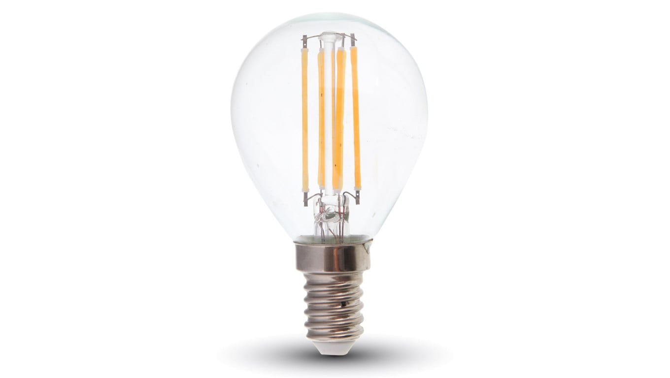 Żarówka Dekoracyjna LED FILAMENT VT-1996 4W E14 P45 6400K 400lm A+ 300st. 4426