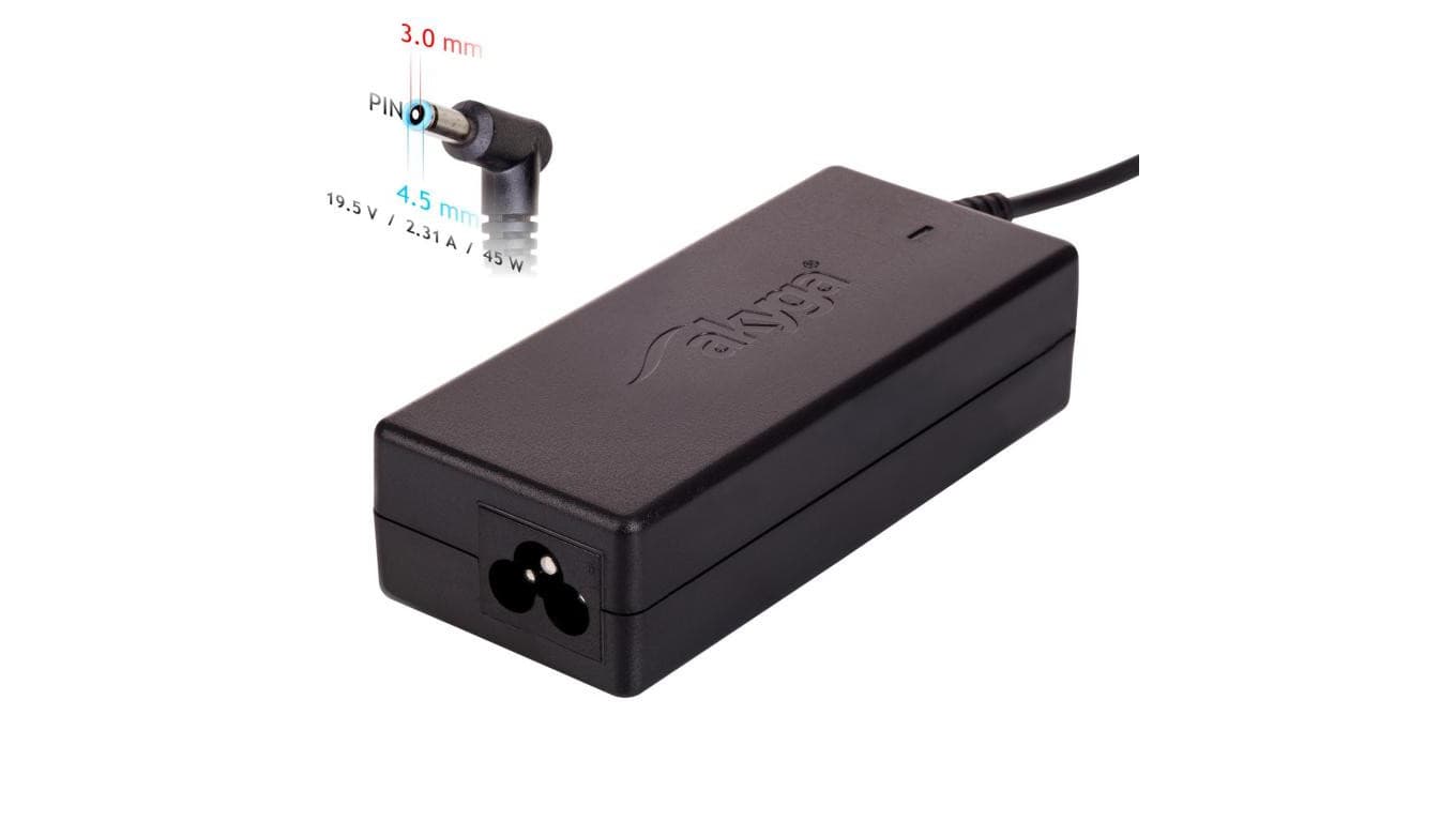 Zasilacz do notebooka Akyga AK-ND-68 19.5V / 2.31A 45W 4.5 x 3.0 mm + pin DELL 1.2m
