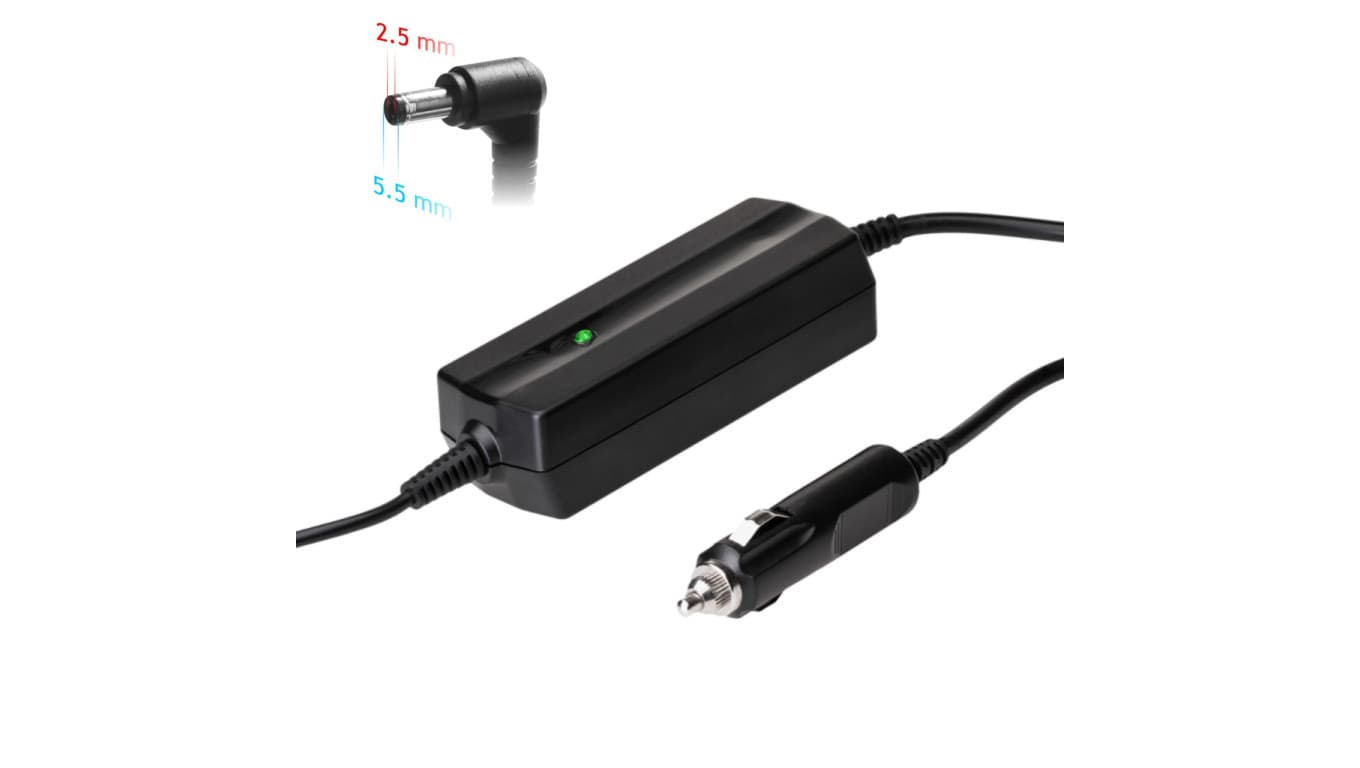 Zasilacz samochodowy do notebooka Akyga AK-ND-31 19V / 3.42A 65W 5.5 x 2.5 mm ASUS / TOSHIBA 1.2m