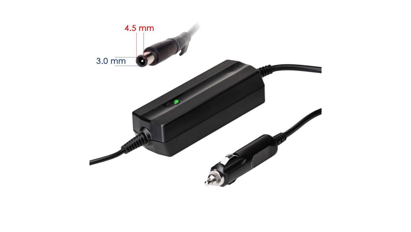 Zasilacz samochodowy do notebooka Akyga AK-ND-75 19.5V /2.31A 45W 4.5 x 3.0 mm + pin DELL 1.2m