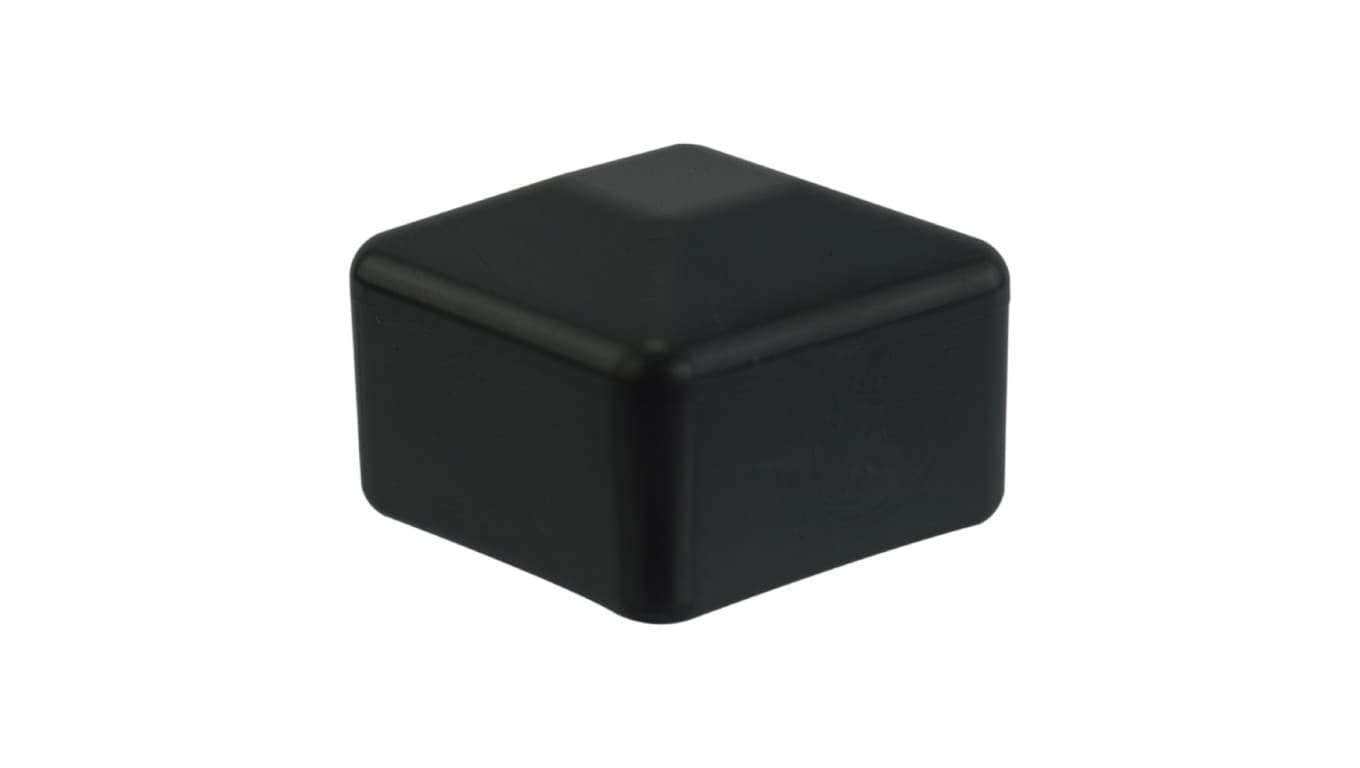 Zaślepka nasadka kwadratowa na szynę 40x40mm do profilu montażowego PV czarna