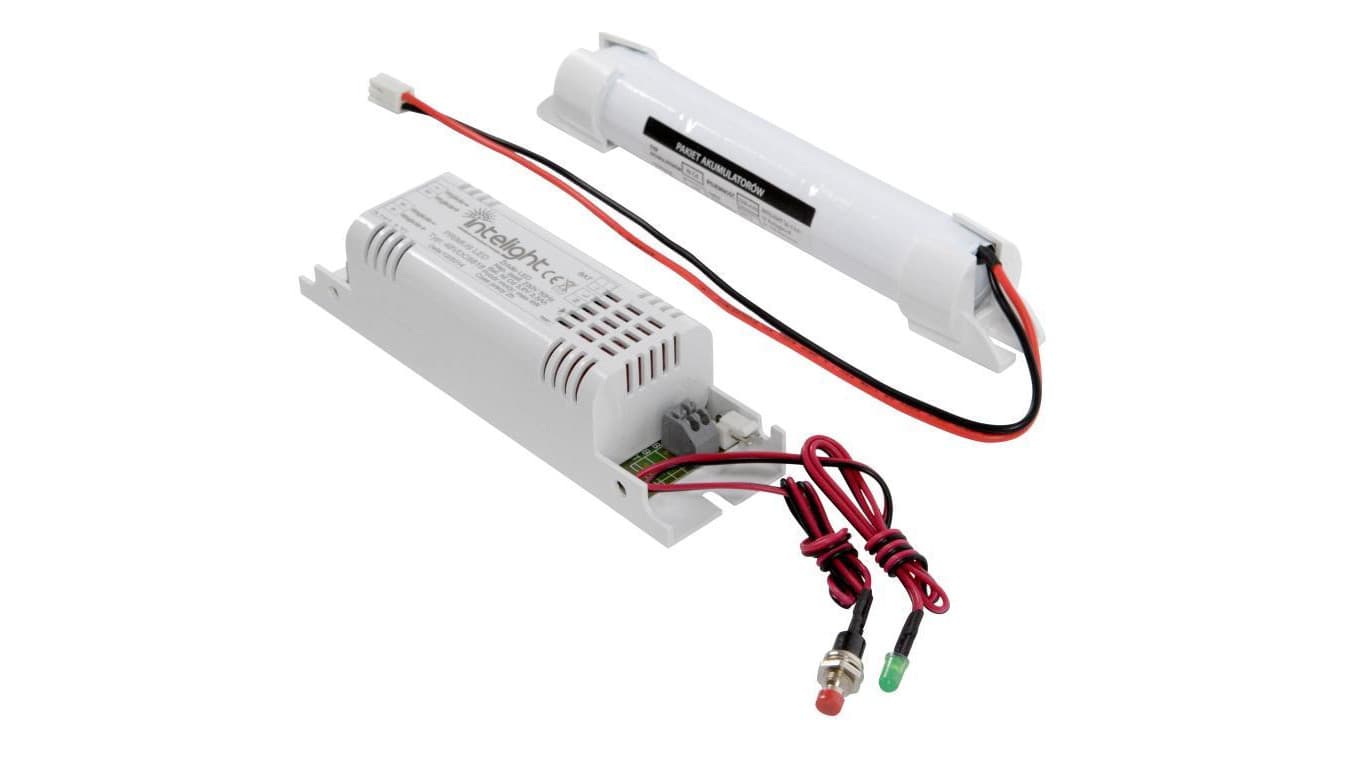 Zestaw PRIMUS LED D8.5/F 2h MT + NiCd 3xC 3,6V 2500mAh / panel led, plafon led zakres 100V-150V IP20 / 93299