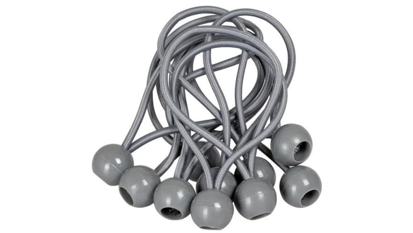 Zestaw gum z kulką BUNGEE CORD BALL 10szt.x 15cm BCB-0515GY-B BRADAS