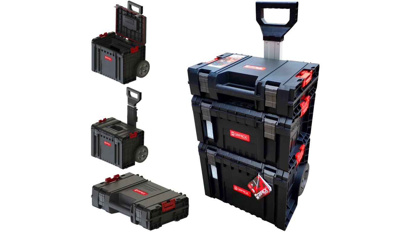 Zestaw skrzynek modułowych kółka 3w1 PRO SET QBRICK