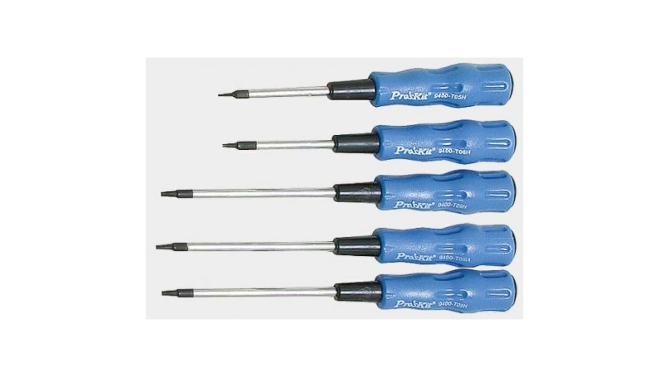 Zestaw wkrętaków torx z otworem komplet=5szt SW-2125H