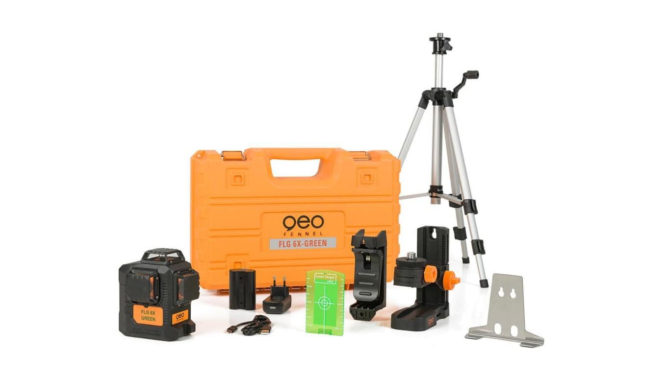Zielony laser krzyżowy płaszczyznowy 3x360 FLG 6XGREEN MAXI SET 12-310-35