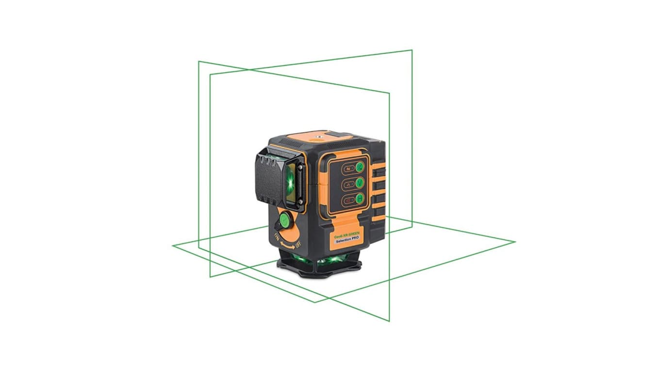 Zielony laser krzyżowy płaszczyznowy 3x360 Geo6-XR GREEN SP Li-Ion