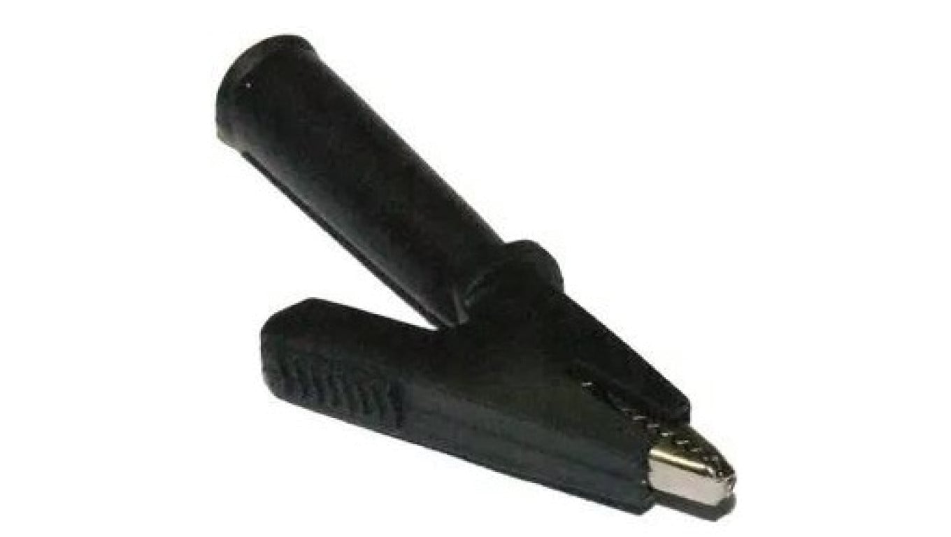 Złącze typu Krokodyl izolowane czarne 4mm Typ 20