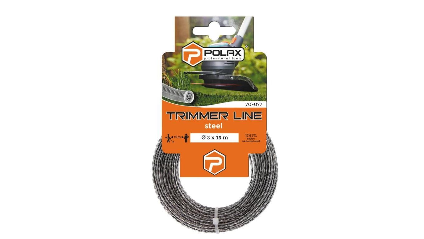Żyłka tnąca Koło z linką stalową 3 mm Polax 15 m (70-077)