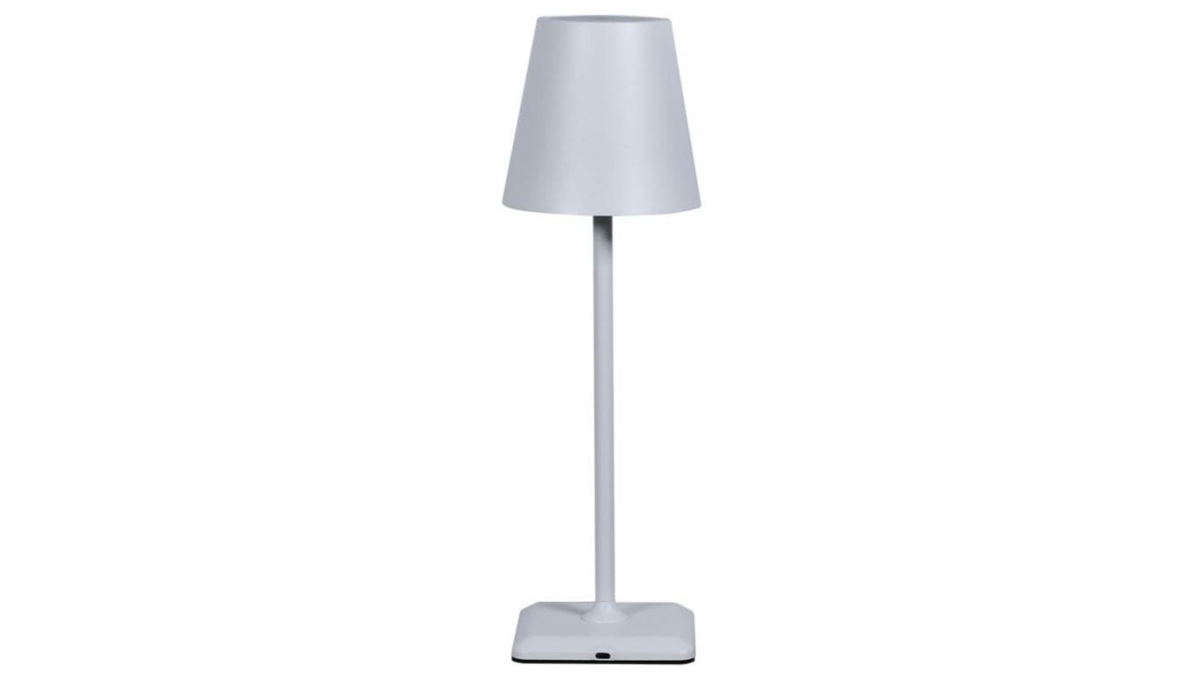 lampka LED bezprzewodowa dotykowa stołowa klosz biała