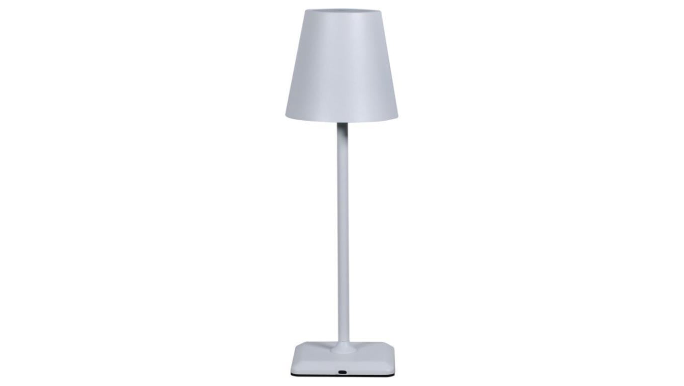 lampka LED bezprzewodowa dotykowa stołowa klosz biała