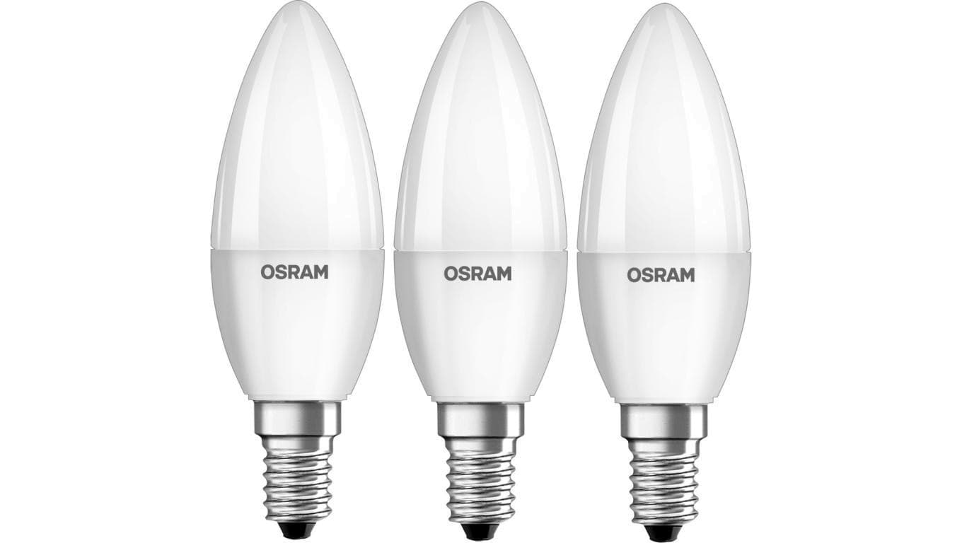 3PAK Żarówka LED E14 B35 7W = 60W 806lm 2700K Ciepła 200 OSRAM VALUE