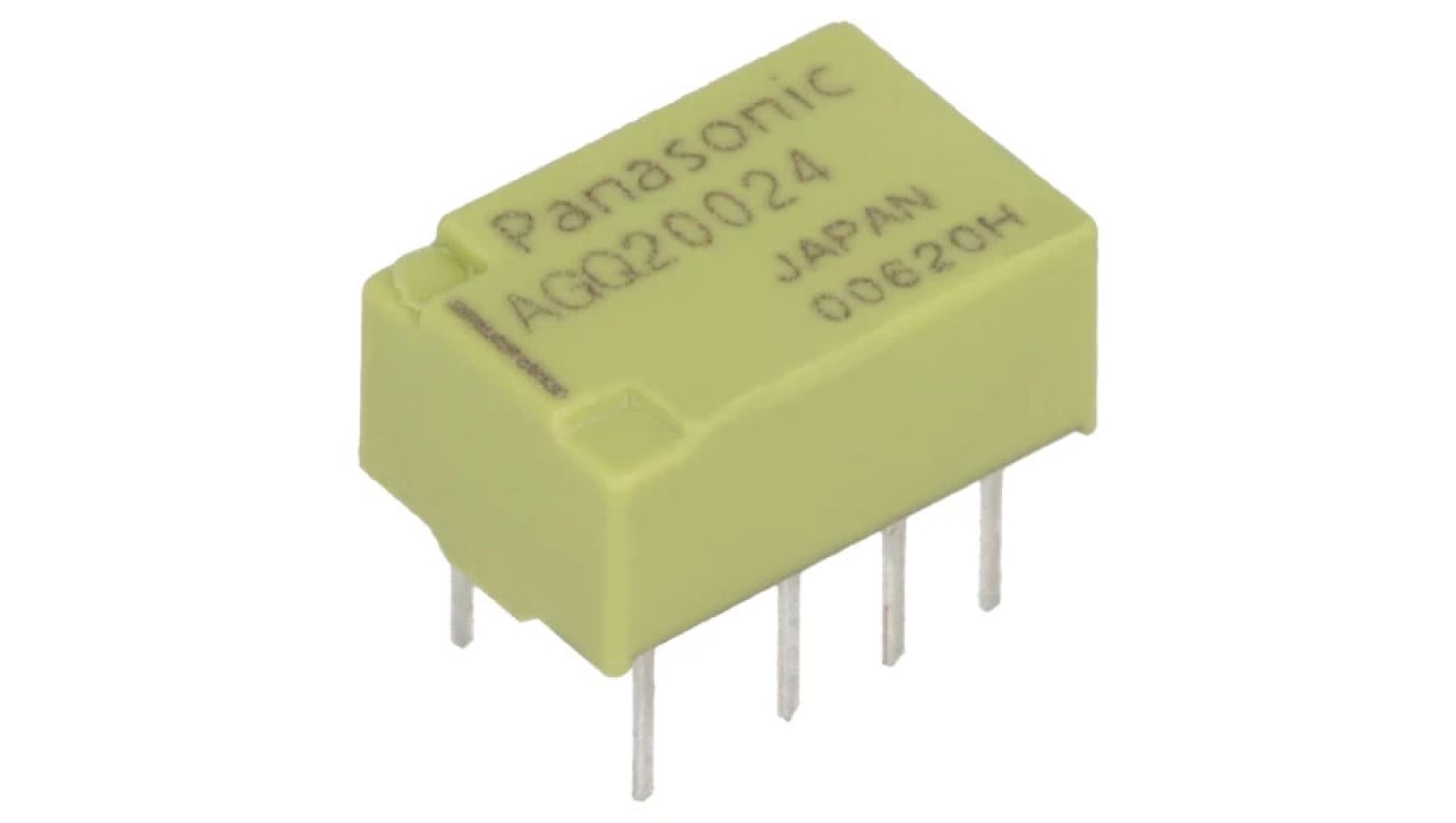 AGQ20024 Przekaźnik elektromagnetyczny DPDT Ucewki 24VDC 0,3A/125VAC