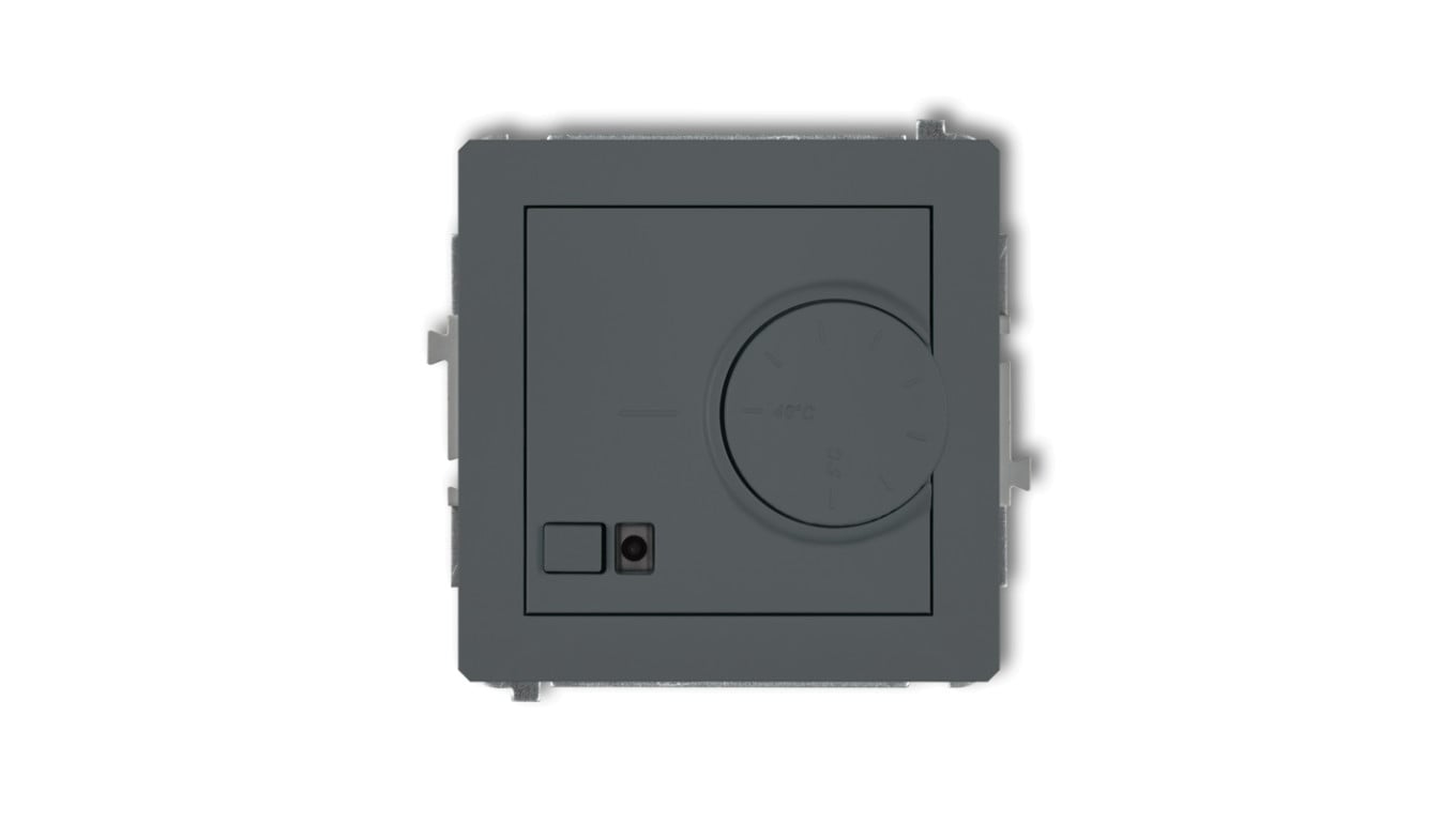 DECO Regulator elektroniczny temperatury z czujnikiem powietrznym grafitowy mat 28DRT-2