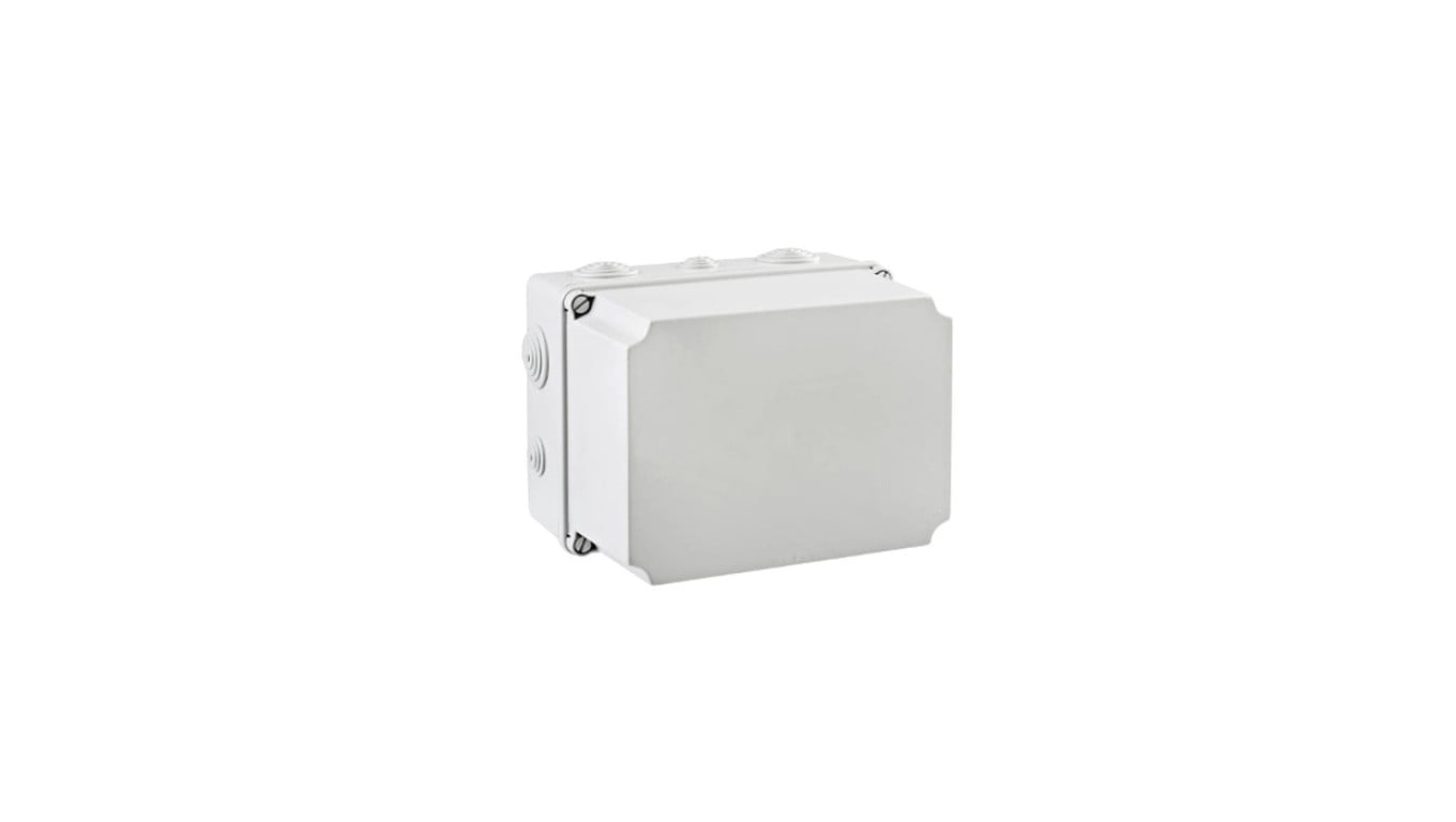IP65 Puszka hermetyczna wysoka LIGHT 197x260x180 pokrywa pełna, z dławicami (4xM25, 6xM40)