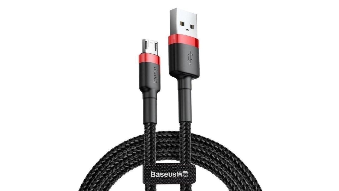 Kabel Baseus cafule CAMKLF-C91 (USB M - Micro USB M 2m kolor czarno-czerwony)