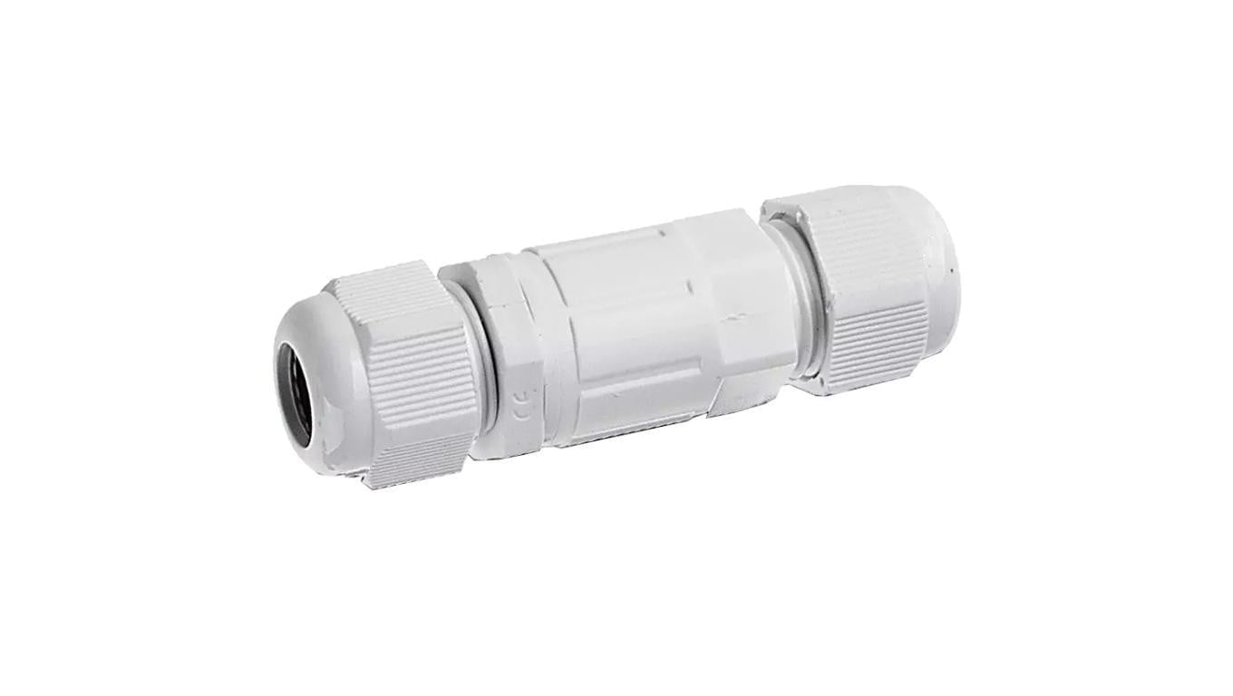 Mufa kablowa z dławikami na kable do 3x1,5mm2 hermetyczna IP68 UV prosta biała V-TAC