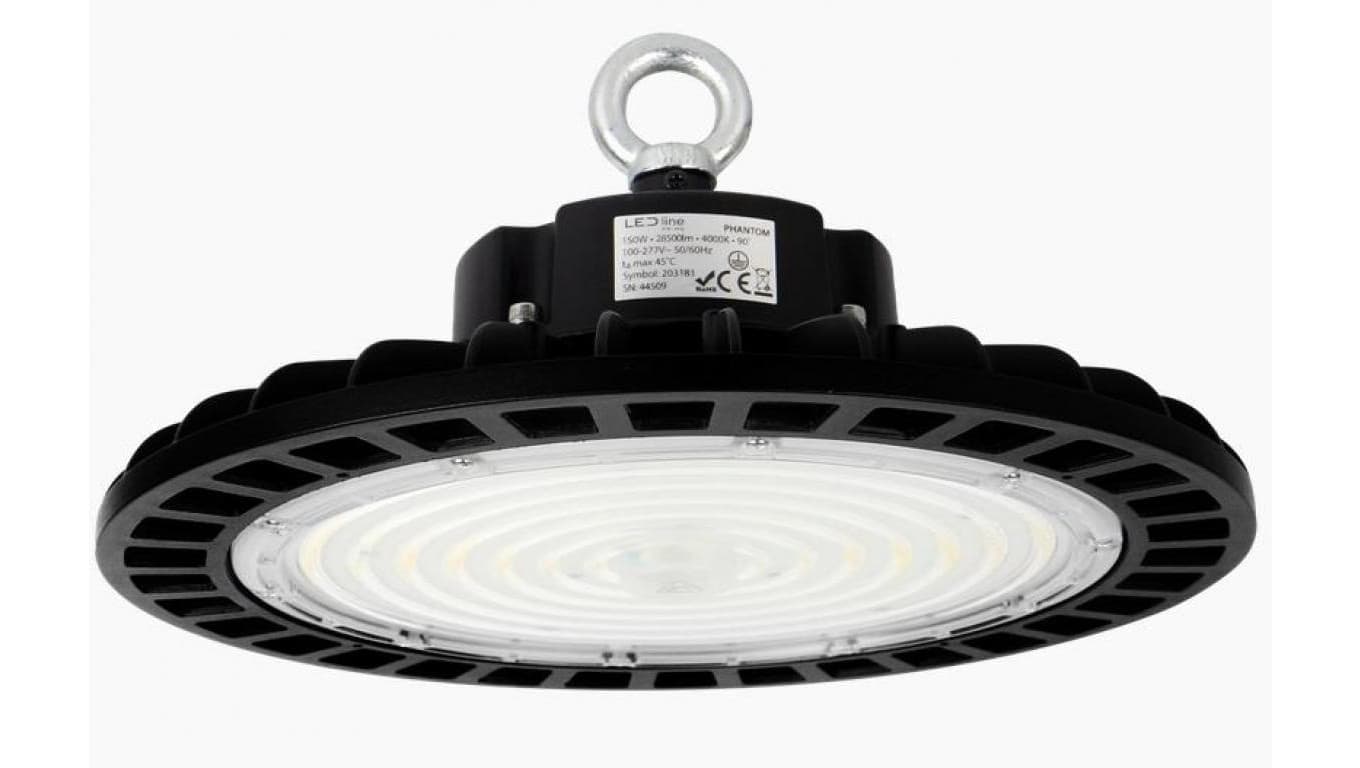 Oprawa przemysłowa LED line High Bay ufo PHANTOM 150W 4000K 190lm/w 28500lm ściemnialny 1-10V 60st. 5 lat gwar.