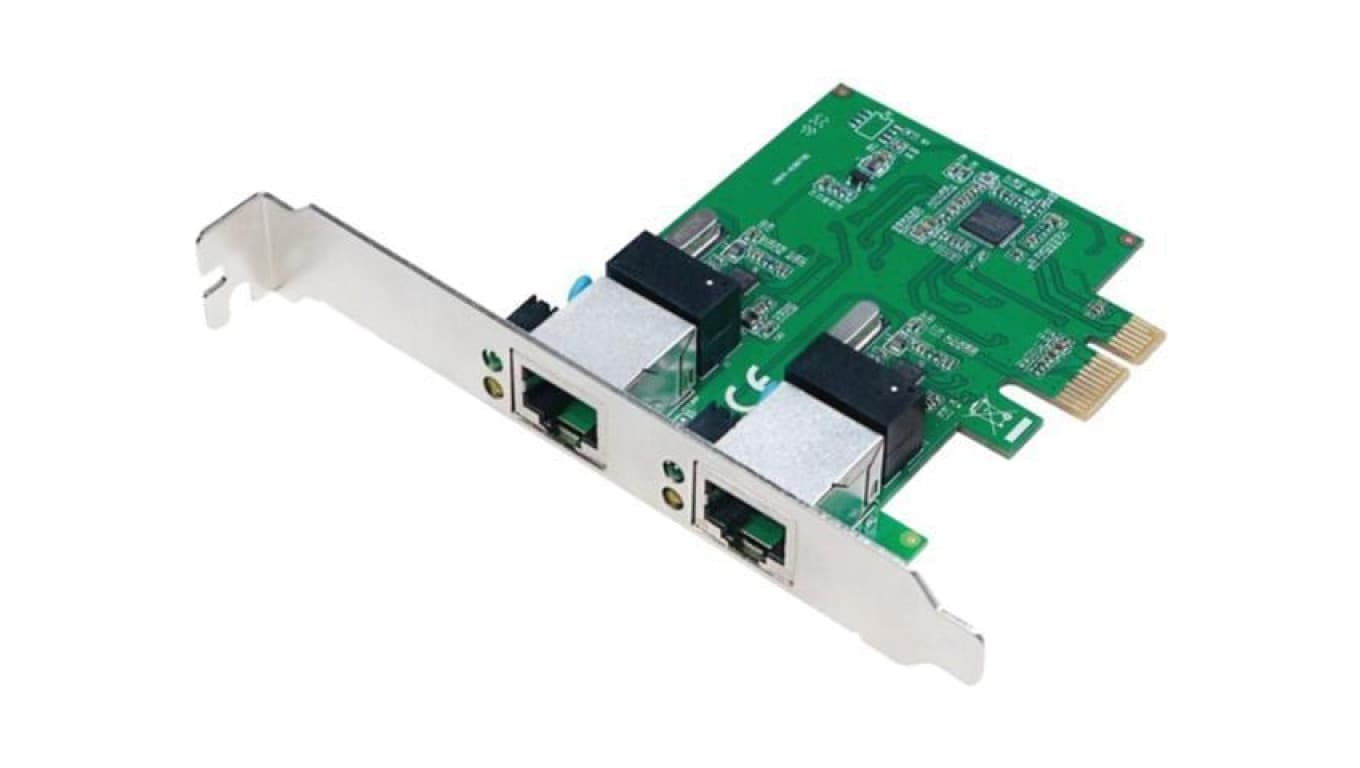 PC0075 Karta komputerowa: PCIe, RJ45 gniazdo x2, PCI Express 2.0