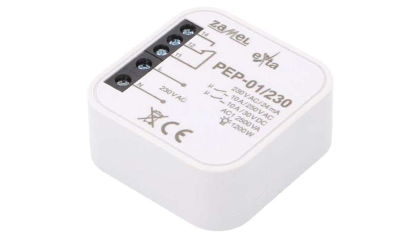 PEP-01/230 Przekaźnik, dopuszkowy, 230VAC, IP20, -10÷55C, Output: 250VAC/10A