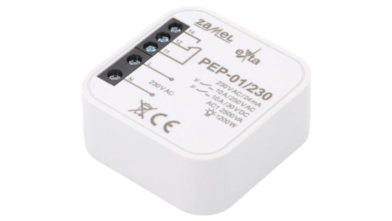 PEP-01/230 Przekaźnik, dopuszkowy, 230VAC, IP20, -10÷55C, Output: 250VAC/10A