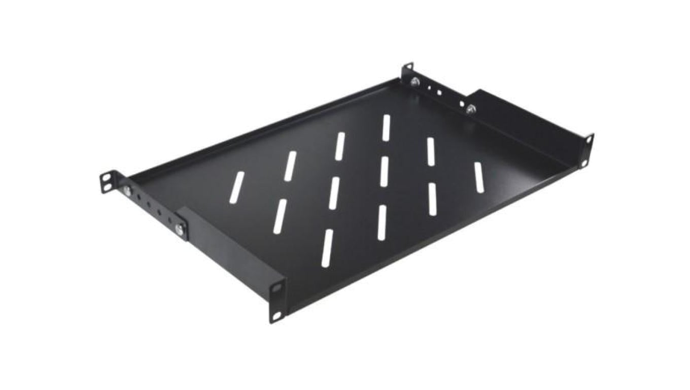 Półka regulowana 19cali 1U głębokość 350mm V RAL9004