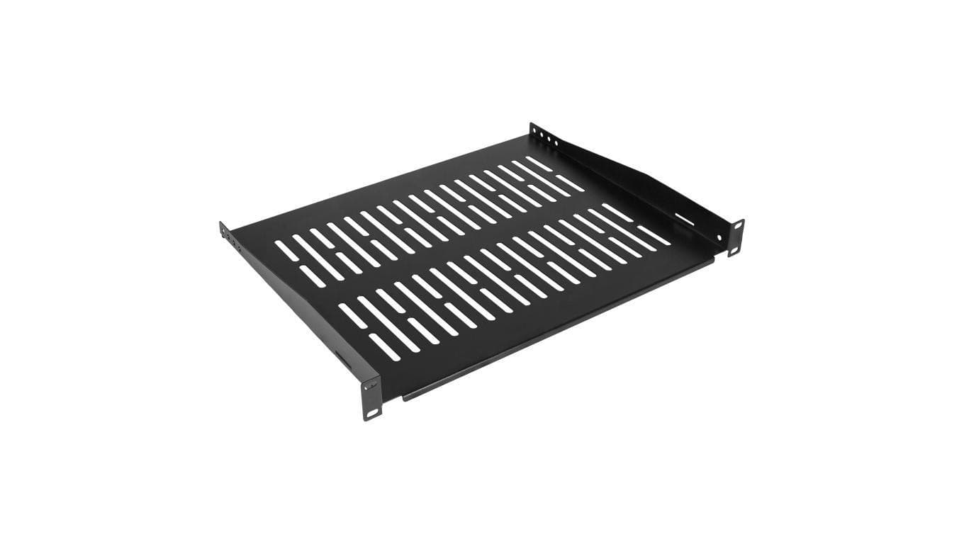 Półka stała do szafy RACK 19 1U 400mm czarna NEKU