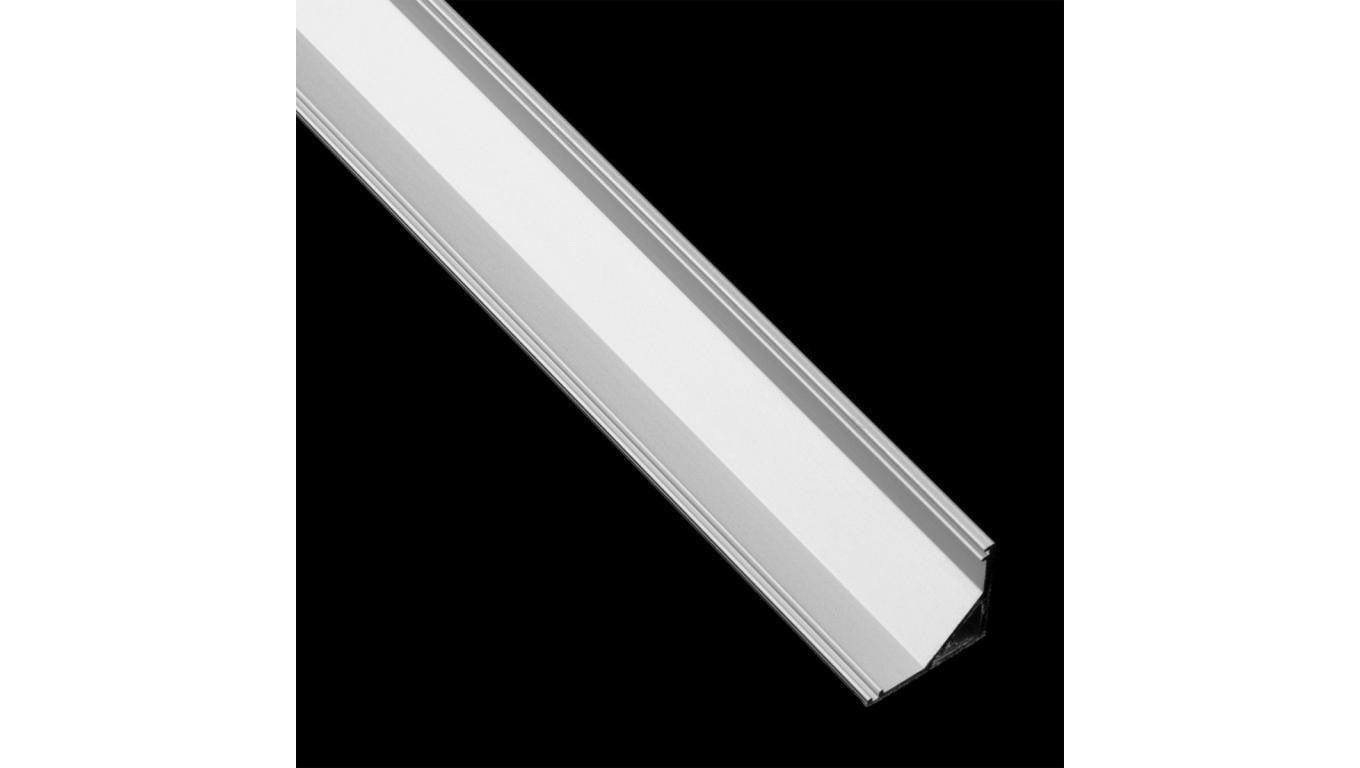 Profil Aluminiowy Narożny do LED KM55 Srebrny Natynkowy 1m