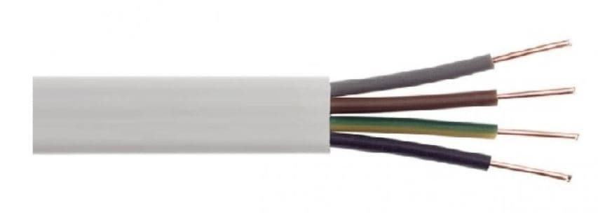 Przewód EL-Instal HP+ 750 4x1,5 żo płaski biały 450/750V bezhalogenowy B2ca /bębnowy/