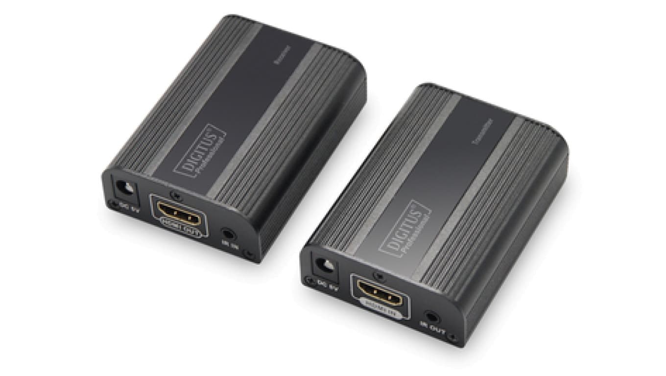 Przedłużacz/Extender HDMI do 30m/60m po skrętce Cat.6/7 4K2K 60Hz UHD HDCP 2.2, IR audio (zestaw) DS-55204