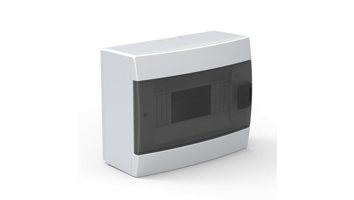 Rozdzielnica natynkowa 8-modułowa 215,5x173,5x104,5mm biała dymna 600.000.800 HOROZ ELECTRIC