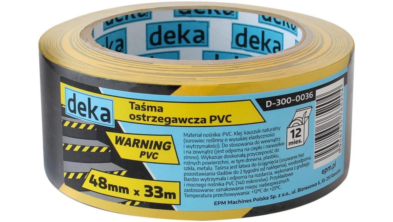 TAŚMA OSTRZEGAWCZA ŻÓŁTO-CZARNA 48MM*33M