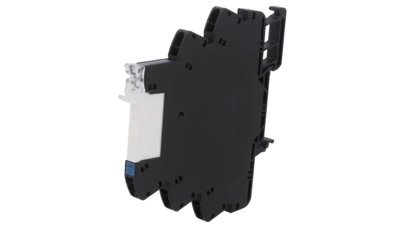 TRZ-12VDC-1CO Przekaźnik interfejsowy SPDT Uster: 12VDC 6A na szynę DIN