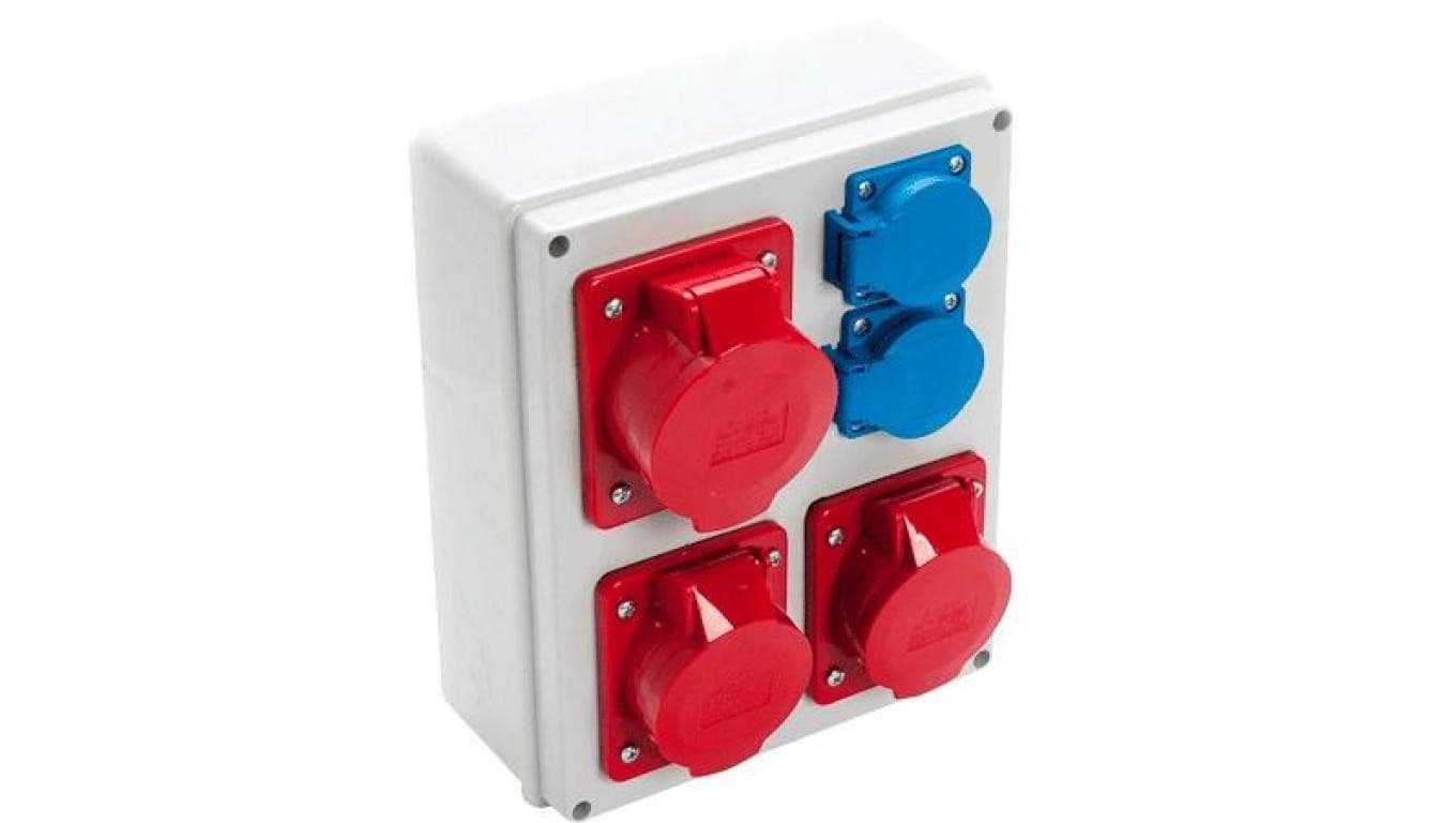 VIPLAST Rozdzielnica Gniazdo 2x32/5 + 16/5 + 2x250V
