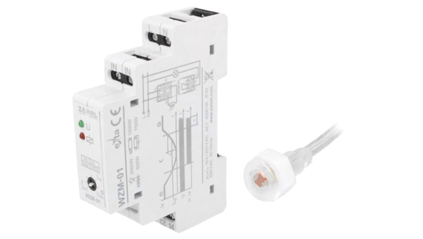 WZM-01/S1 Wyłącznik zmierzchowy, na szynę DIN, 230VAC, SPDT, IP20, WZM