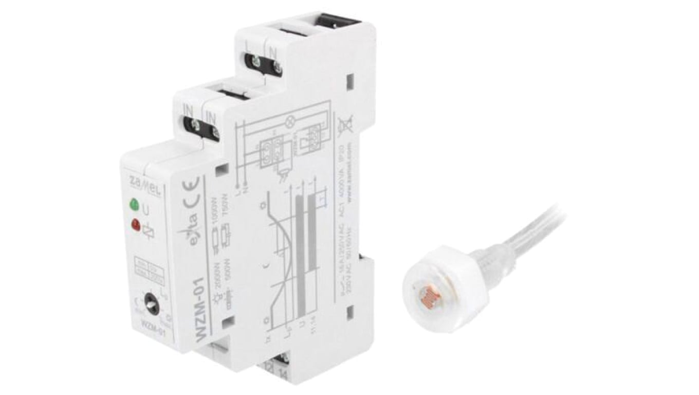 WZM-01/S1 Wyłącznik zmierzchowy, na szynę DIN, 230VAC, SPDT, IP20, WZM