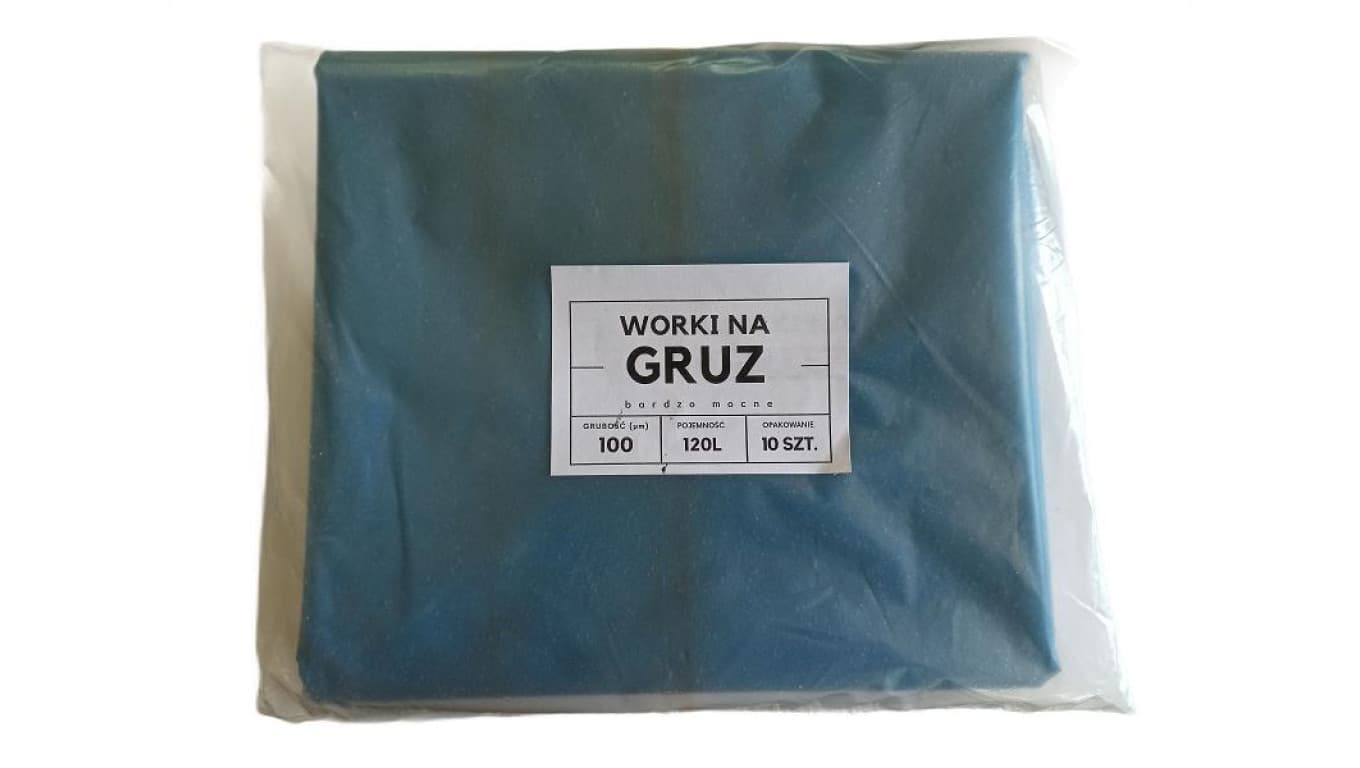 Worki na gruz 120l niebieskie bardzo mocne op. 10 szt.
