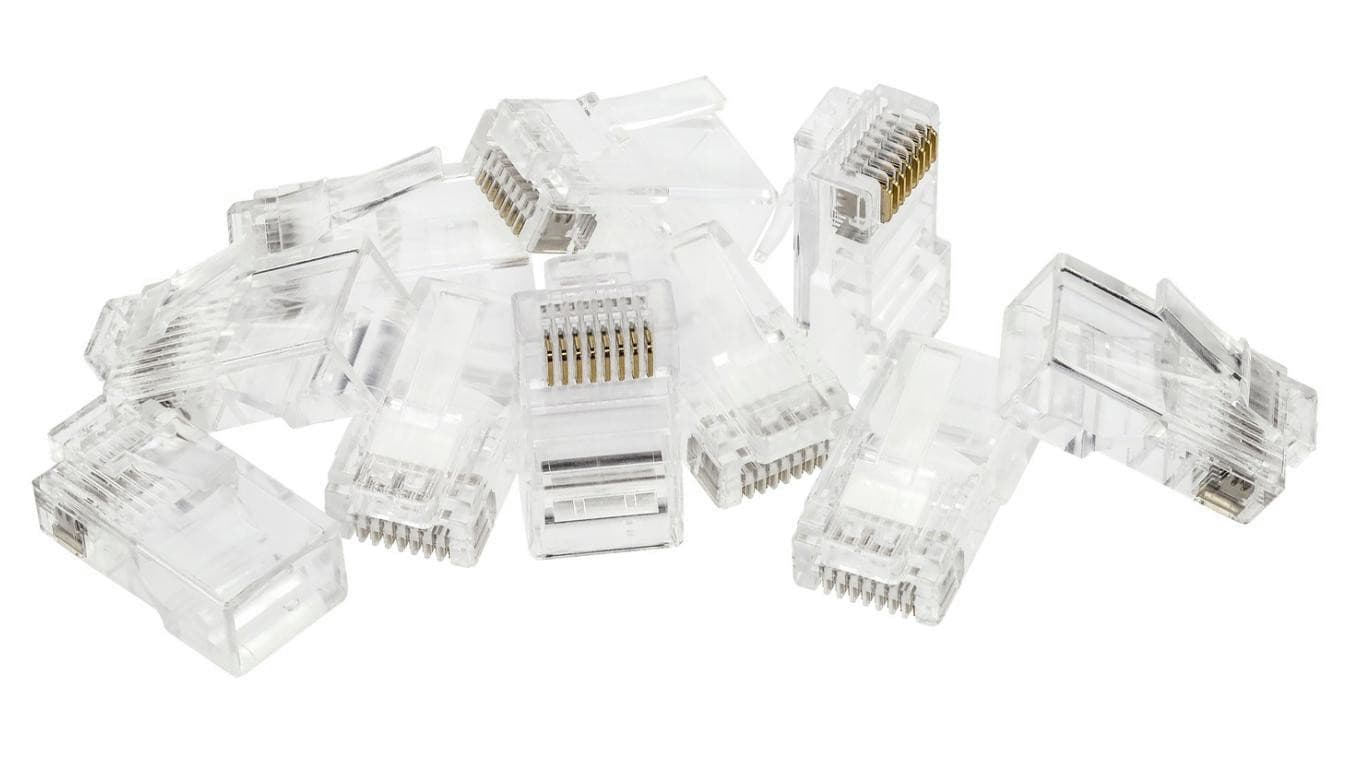 Wtyk modularny RJ45 8P8C kat.5e nieekranowany UTP uniwersalny drut linka NEKU opakowanie WORECZEK 10szt.