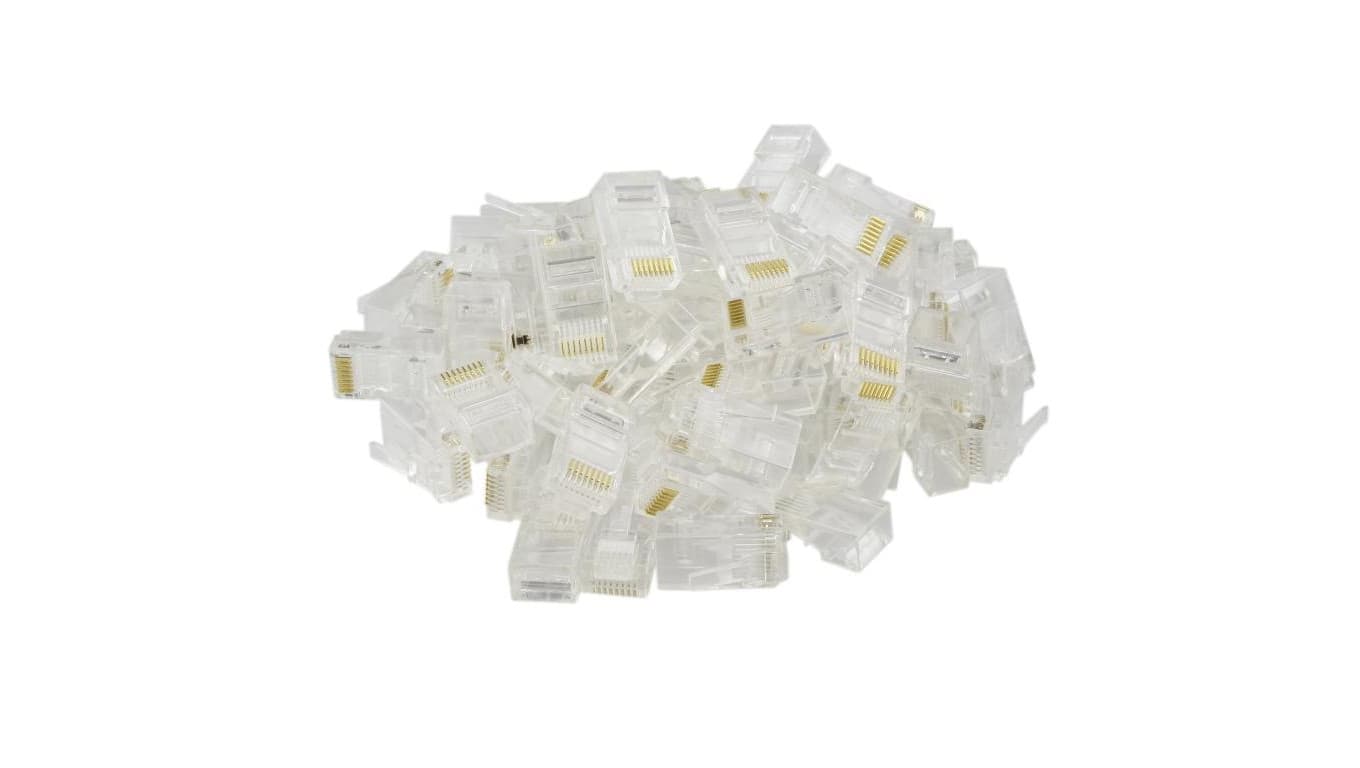 Wtyk modularny RJ45 8P8C kat.6 nieekranowany UTP uniwersalny drut linka NEKU opakowanie WORECZEK 50szt.
