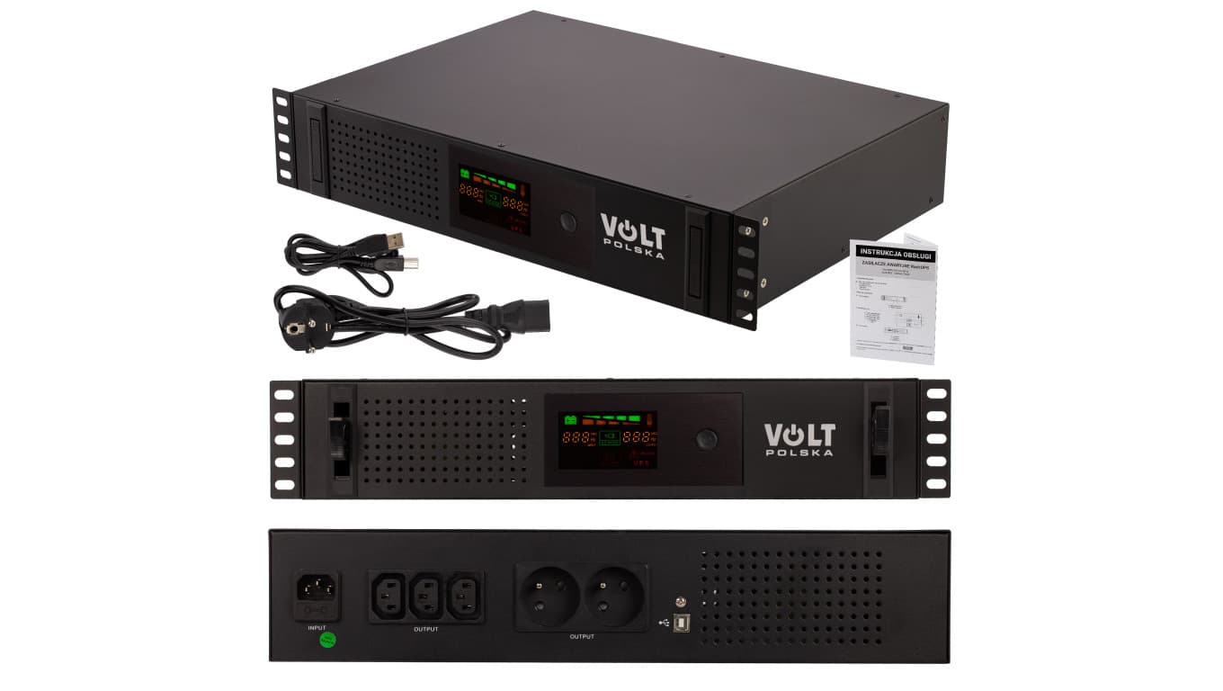 Zasilacz UPS Rack 19 2U 2000VA 1200W 18Ah VOLT
