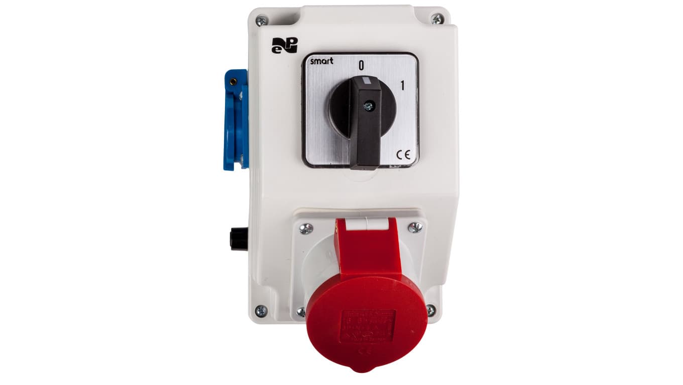 Zestaw instalacyjny z gniazdem 16A 5P+2P+Z RS-Z (0-1) czerwony 6272-00