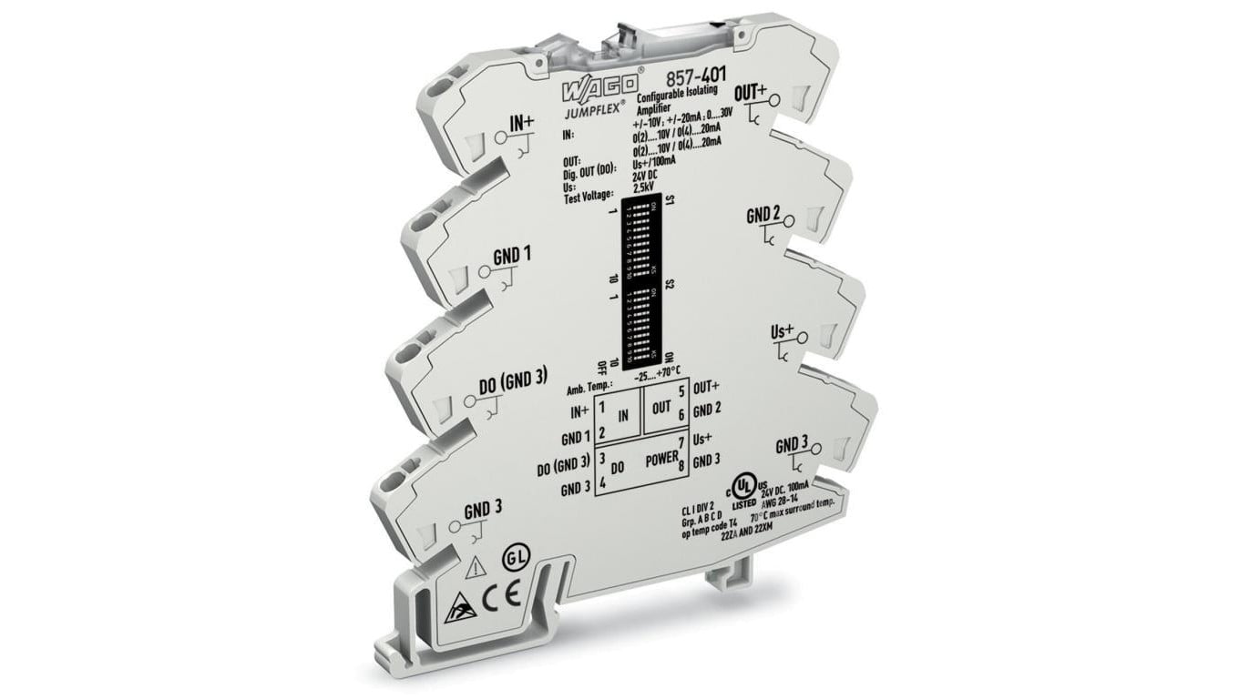 Przetwornik separacyjny JUMPFLEX ze wzmocnieniem 857-401