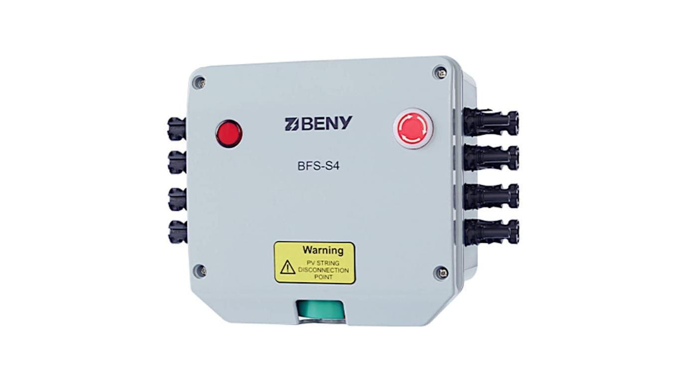 Wyłącznik przeciwpożarowy 4 stringi z osłoną aluminiową IP66 BENY
