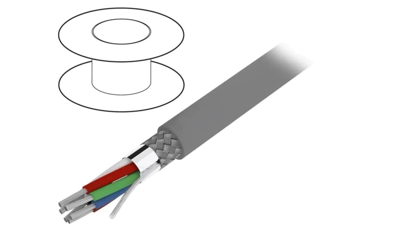 6342-SL005 Przewód na rolce 30,5m Alpha Essential 6x22AWG PVC ciemnoszary 300V