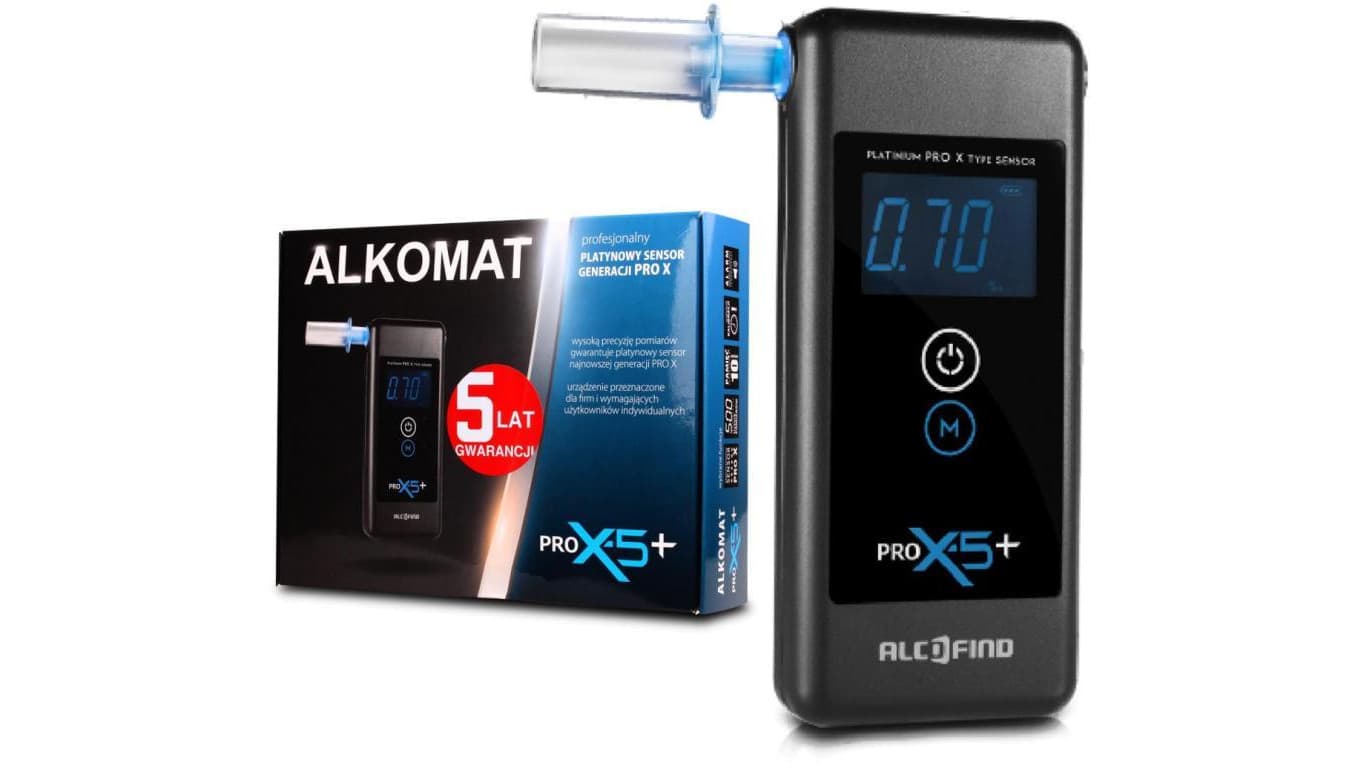 Alkomat Alcofind Pro x-5+ 5 lat gwarancji, 24mc serwisu